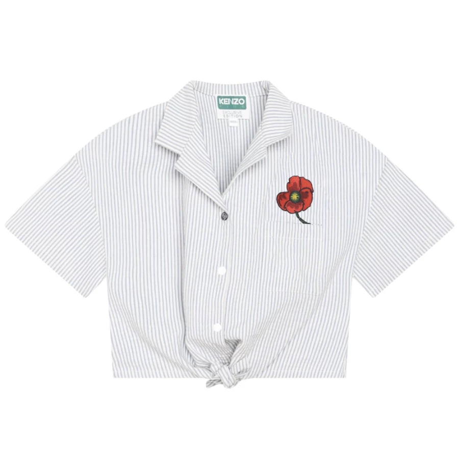 KENZO KIDS Girls Light Grey Blouse | Stylish & Comfortable Top