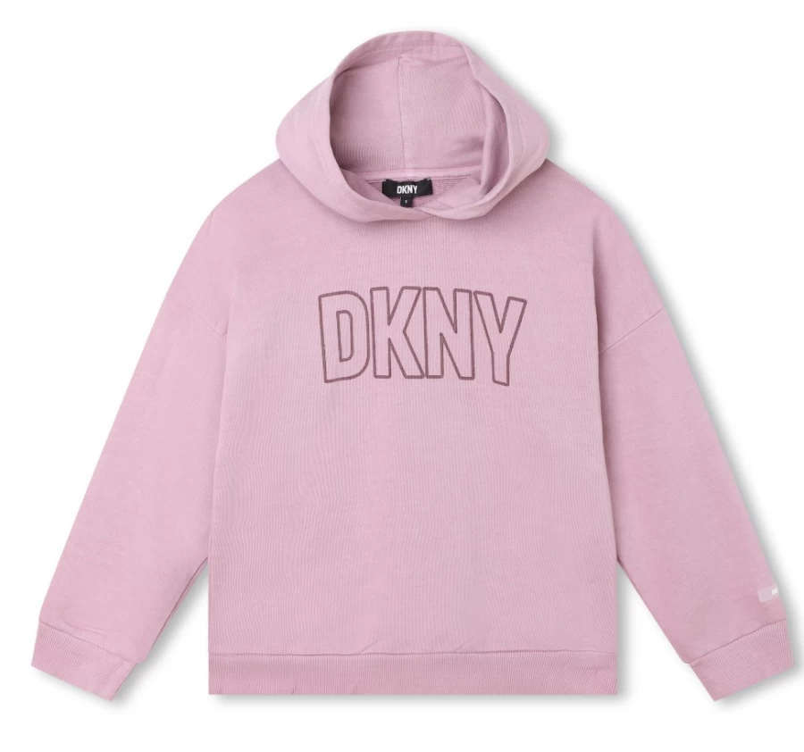 DKNY Girls' Hooded Sweatshirt - Stylish & Comfortable Pullover for Teens