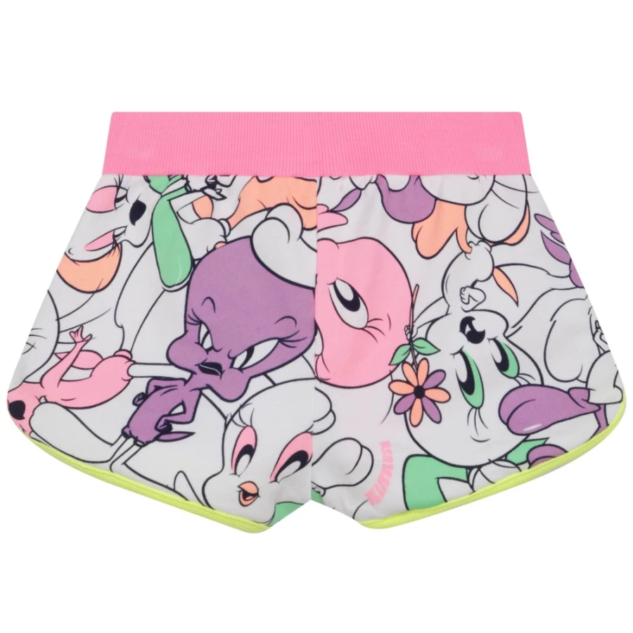 BILLIEBLUSH Girls' White Fleece Shorts - Soft & Comfortable Winter Shorts for Girls