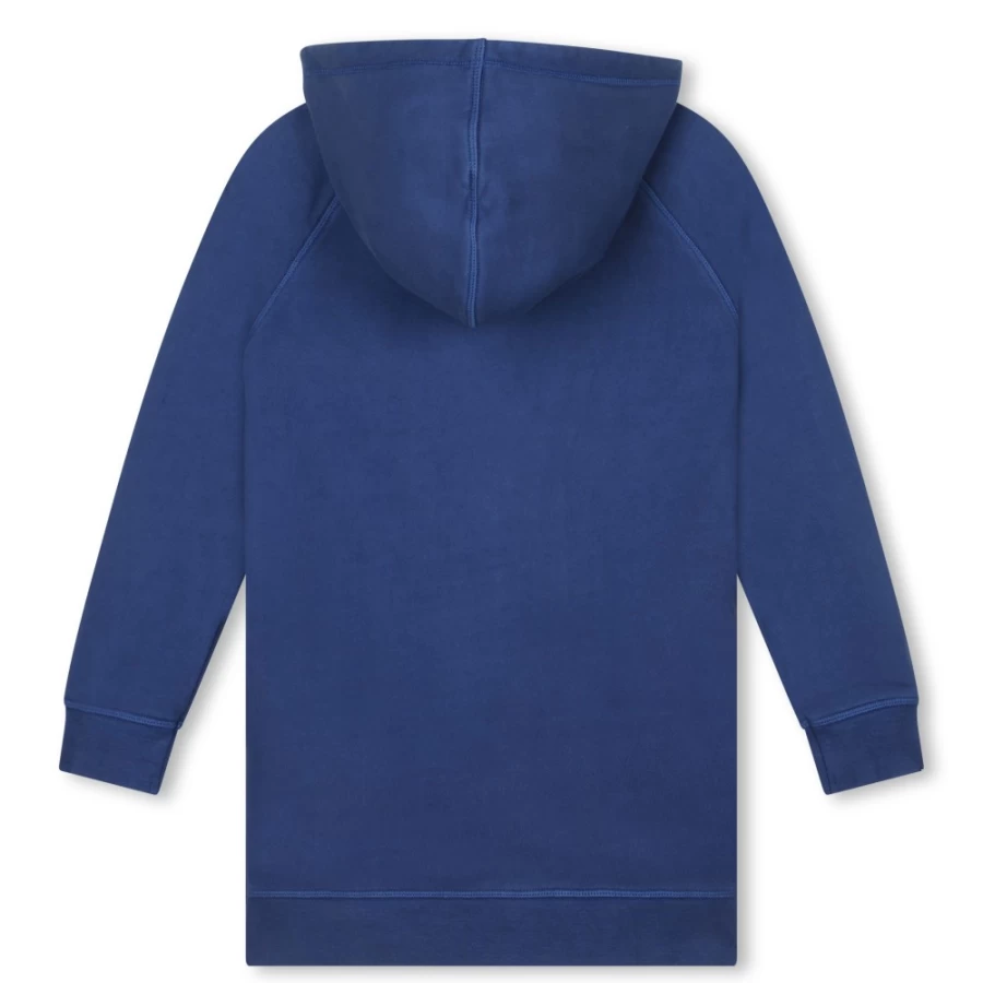 ZADIG & VOLTAIRE Blue Hooded Sweatshirt Dress for Girls - Cozy Casual Pullover