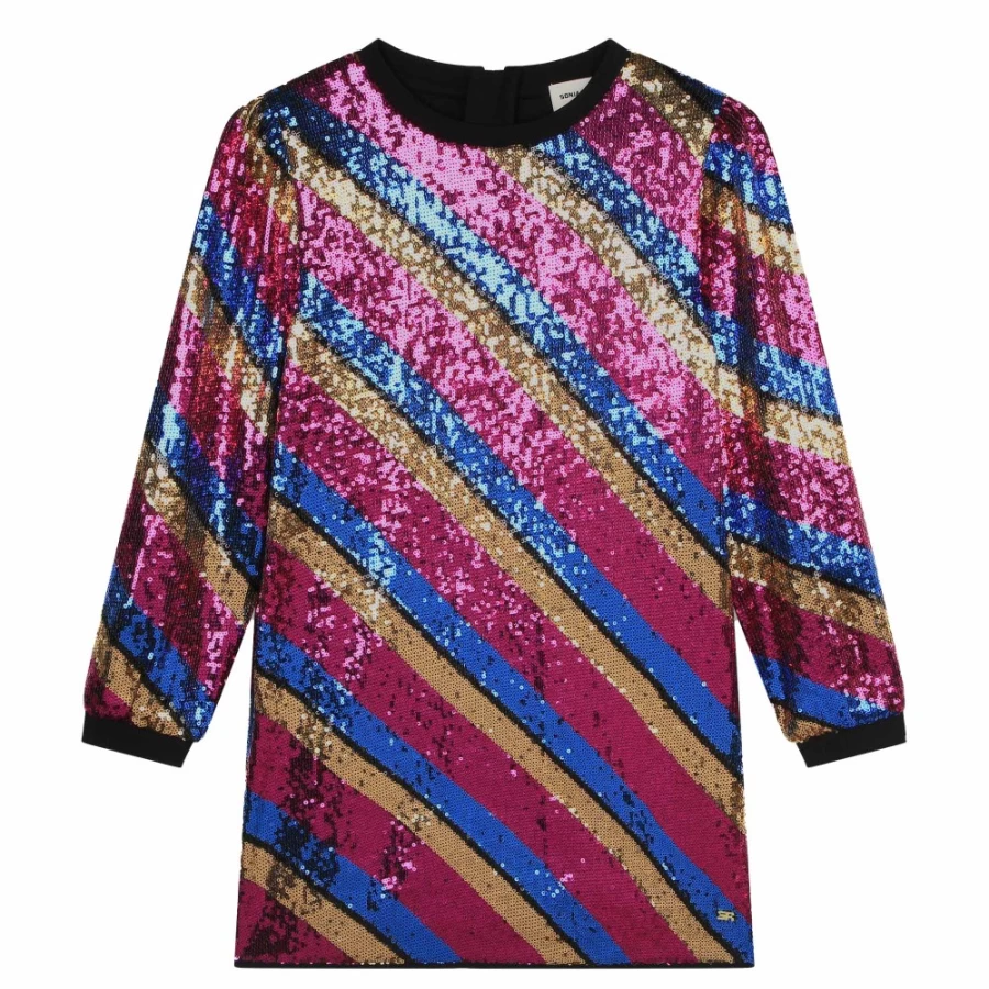 SONIA RYKIEL Girls Multicoloured Sequined Party Dress for Special Occasions