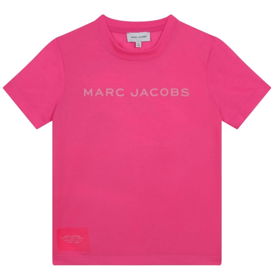 MARC JACOBS Girls Fuschia Short-Sleeved T-Shirt for Kids