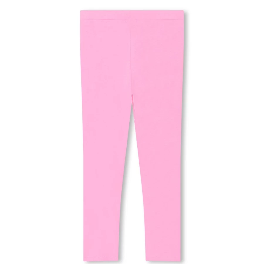 BILLIEBLUSH Pink Frilled Leggings for Girls - Stylish Plain Design