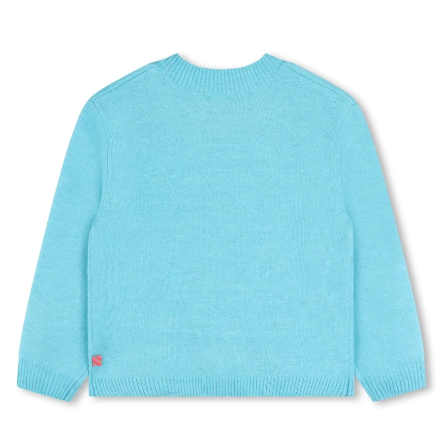 BILLIEBLUSH Blue Dish Knitted Jumper for Girls - Soft & Stylish Winter Sweater