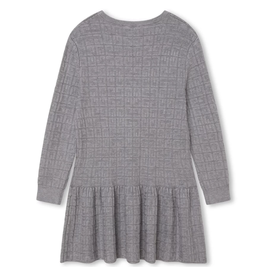 GIVENCHY Girl's Marshmallow Knit Dress With Frill - 44Z
