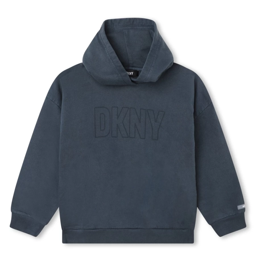 DKNY Girls' Hooded Sweatshirt - Soft Cotton Pullover with Hood for Comfort & Style
