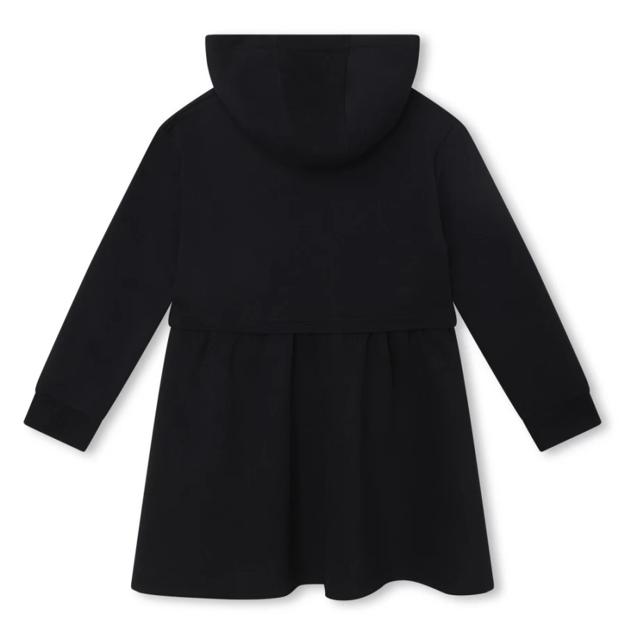 GIVENCHY Black Hooded Sequin Dress for Girls - Sparkling Evening Gown