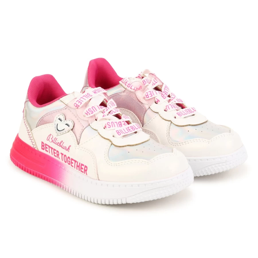 BILLIEBLUSH Girls' Multicoloured Low-Top Lace-Up Trainers for Comfort and Style
