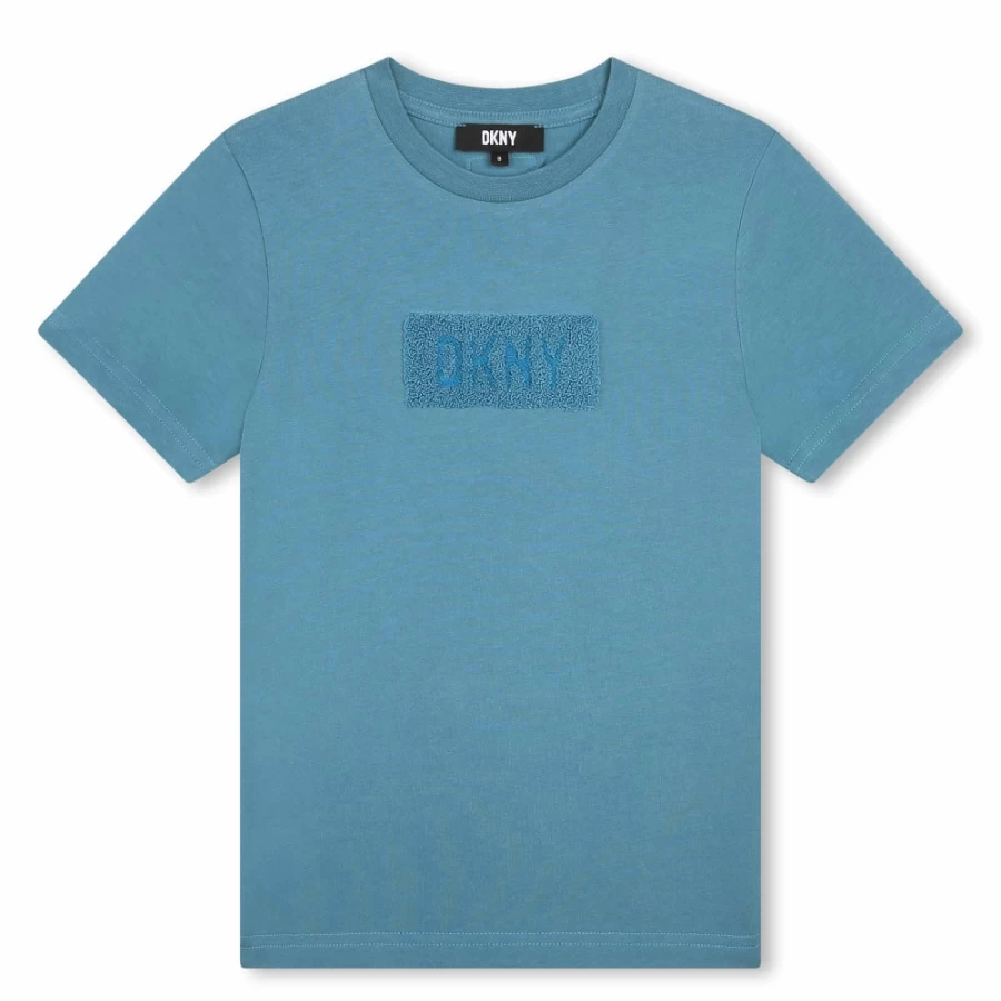 DKNY Girls' Short-Sleeved T-Shirt for Kids - Stylish & Comfortable Cotton Top