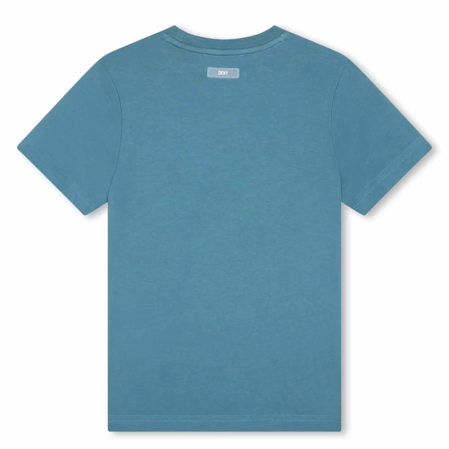 DKNY Girls' Short-Sleeved T-Shirt for Kids - Stylish & Comfortable Cotton Top