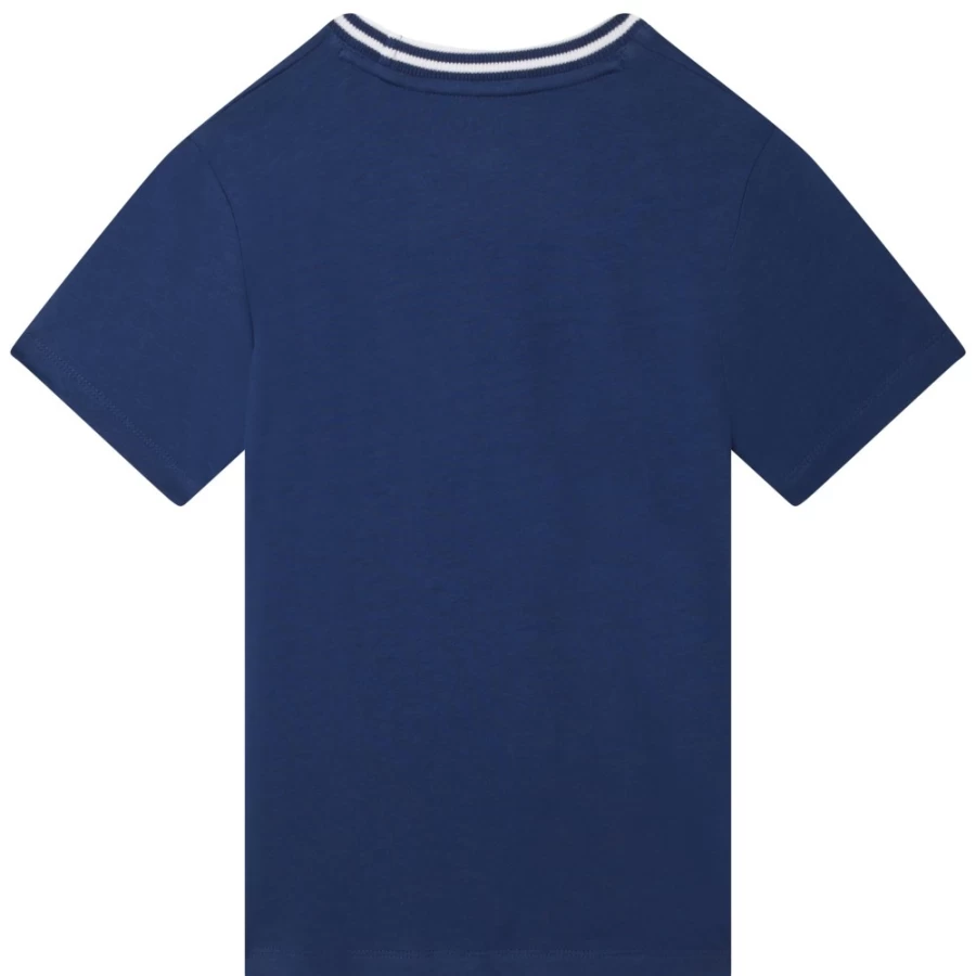 AIGLE Girls' Blue Striped Printed T-Shirt