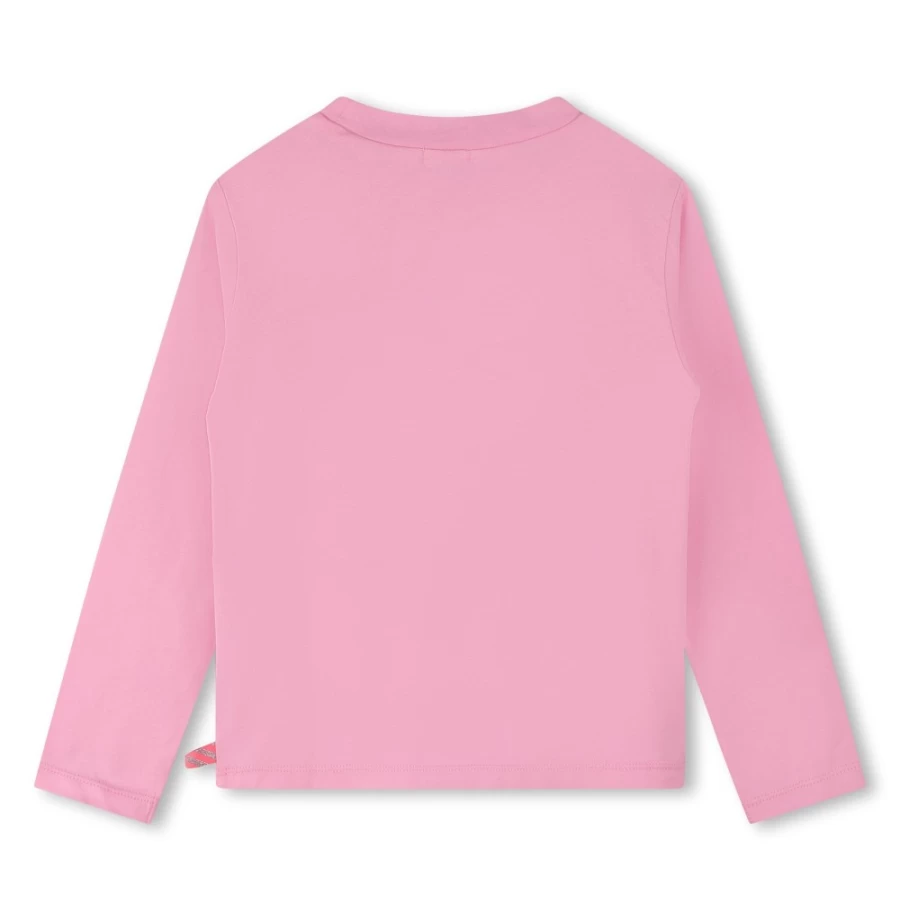 BILLIEBLUSH Girls Pink Long-Sleeved T-Shirt for Comfort and Style