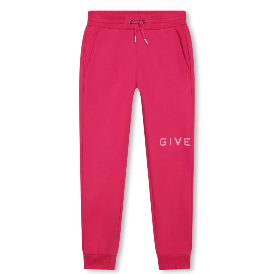 Givenchy Girls' Pink Pep'S Fleece Jogging Pants - Soft Comfort Running Trousers