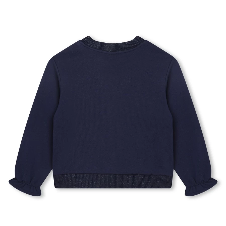 BILLIEBLUSH Girls Navy Fleece Sweatshirt - Cozy Pullover for Kids