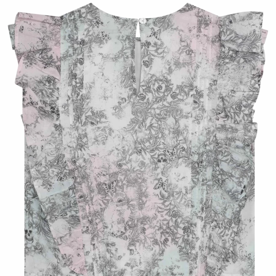 ZADIG & VOLTAIRE Girls White Sleeveless Cotton Blouse for Summer