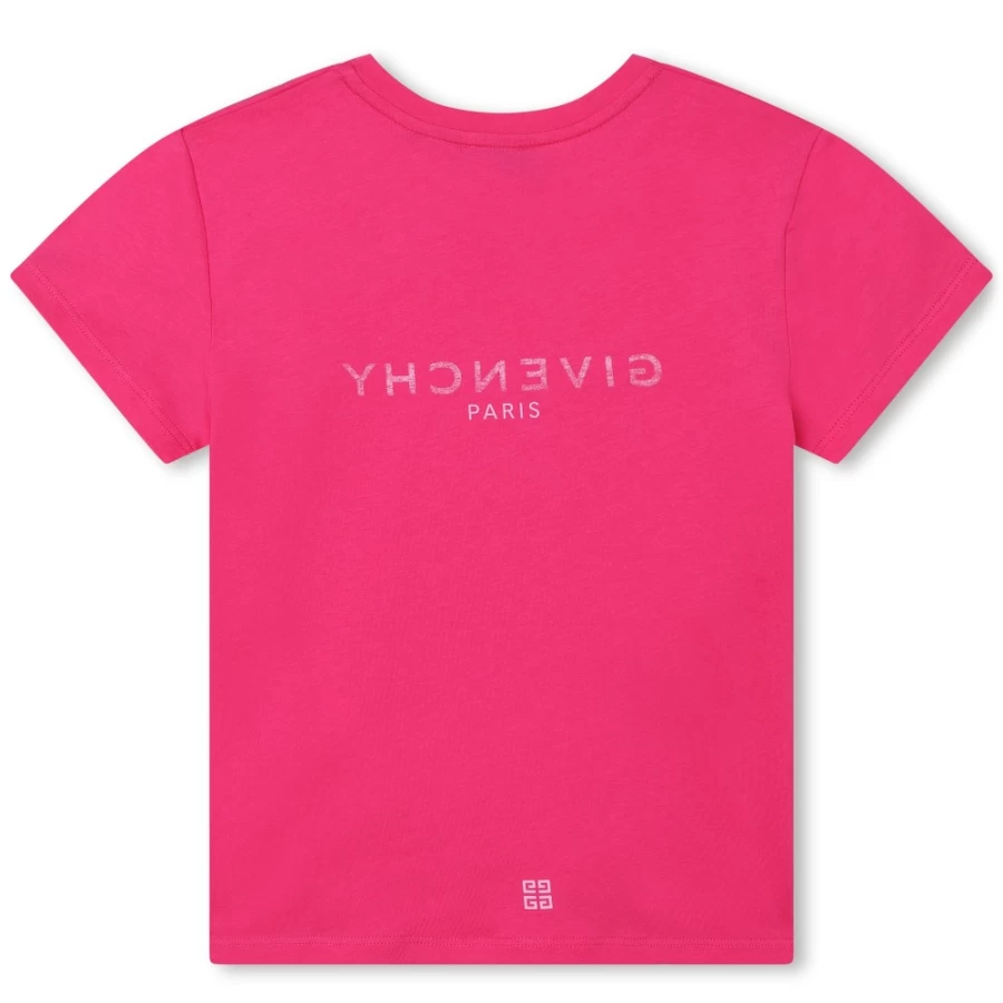 Givenchy Pink Pep's Mirror Print T-Shirt for Girls