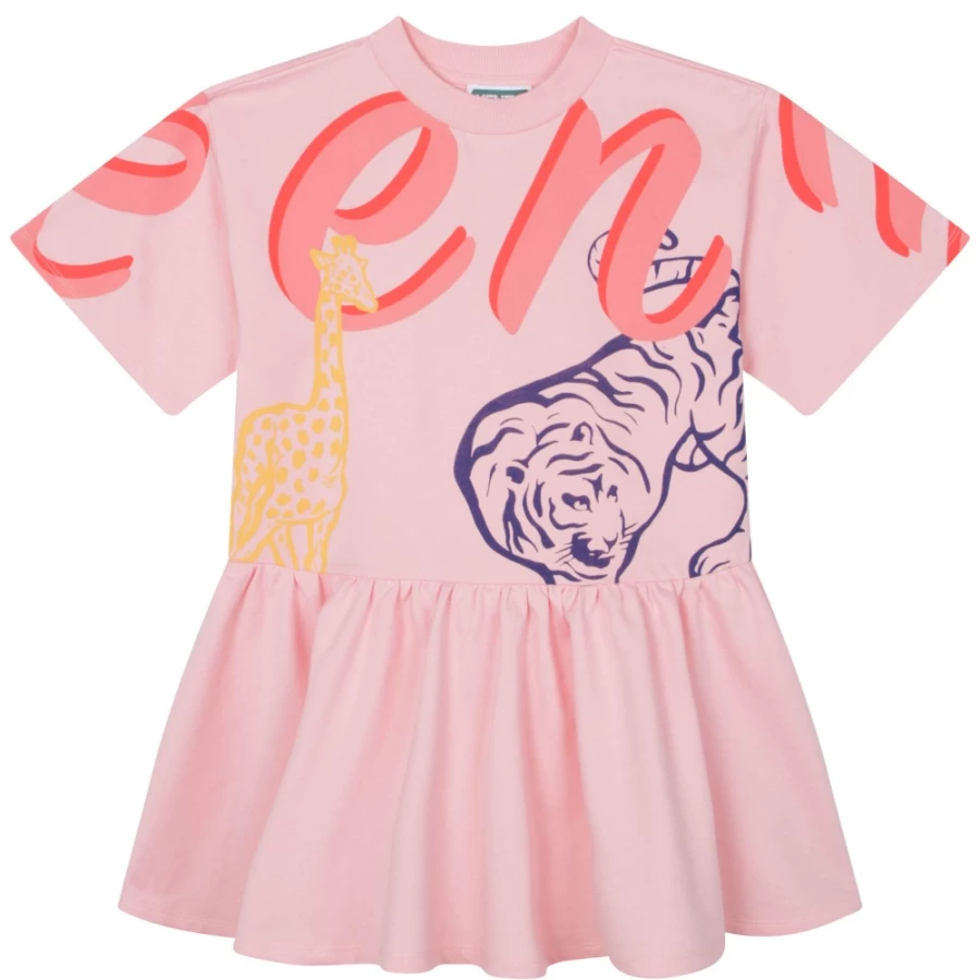 KENZO KIDS Girls Pink Dress - Stylish and Comfortable Dress for Girls