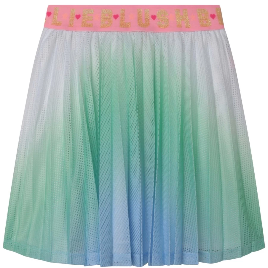 BILLIEBLUSH Pale Blue Pleated Lined Mesh Skirt for Girls