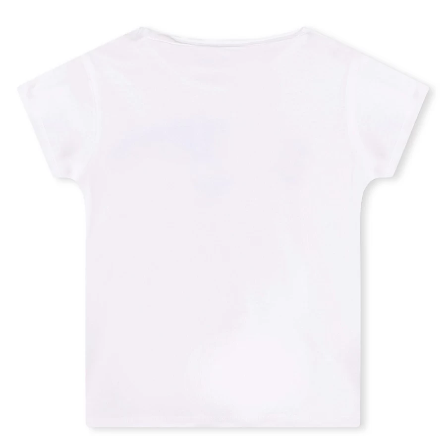 ZADIG & VOLTAIRE Girls' White Cotton Short-Sleeved T-Shirt