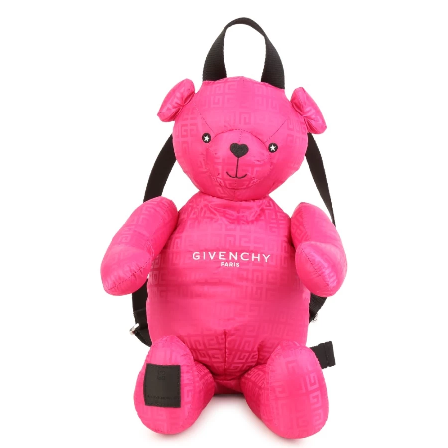 Givenchy Pink Pep'S Bear Backpack for Girls - Stylish Kids' Animal Print School Bag