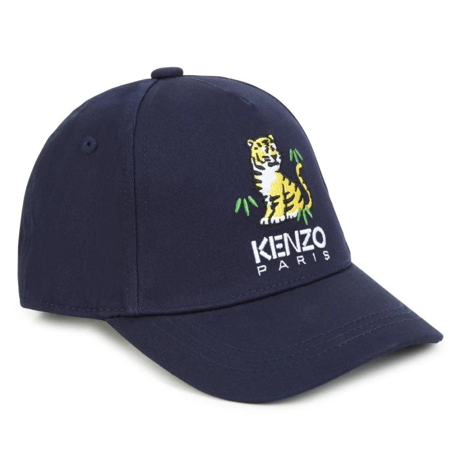KENZO KIDS Navy Cotton Cap for Girls - Stylish and Comfortable