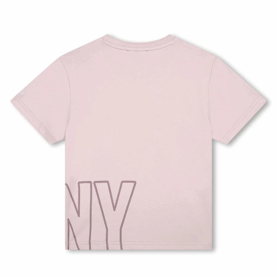DKNY Girls' Short-Sleeved T-Shirt | Casual Cotton Tee for Kids
