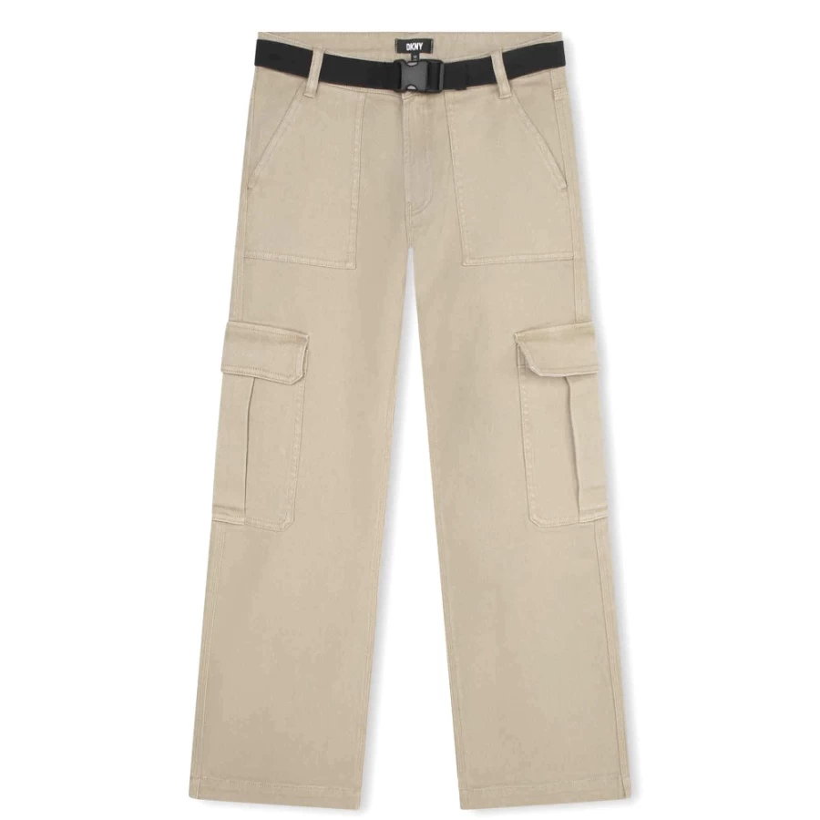 DKNY Girls' Cotton Twill Trousers for Comfort and Style