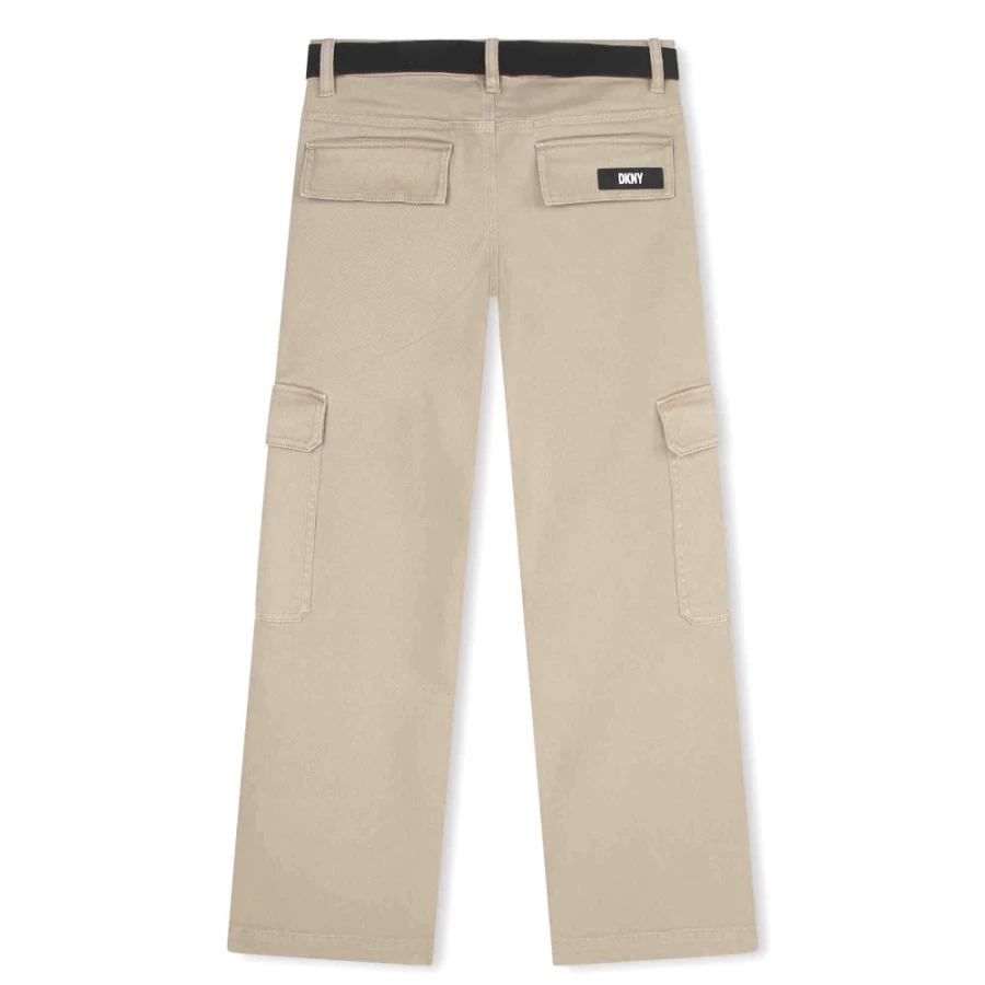 DKNY Girls' Cotton Twill Trousers for Comfort and Style