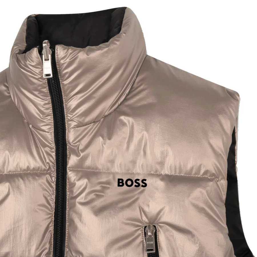 BOSS Girl's Black Reversible Zip-Up Puffer Jacket