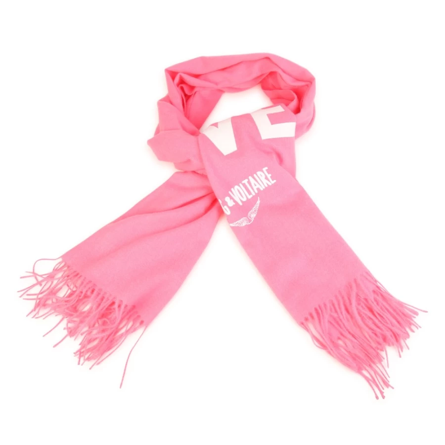 ZADIG & VOLTAIRE Pink Blush Printed Scarf for Girls