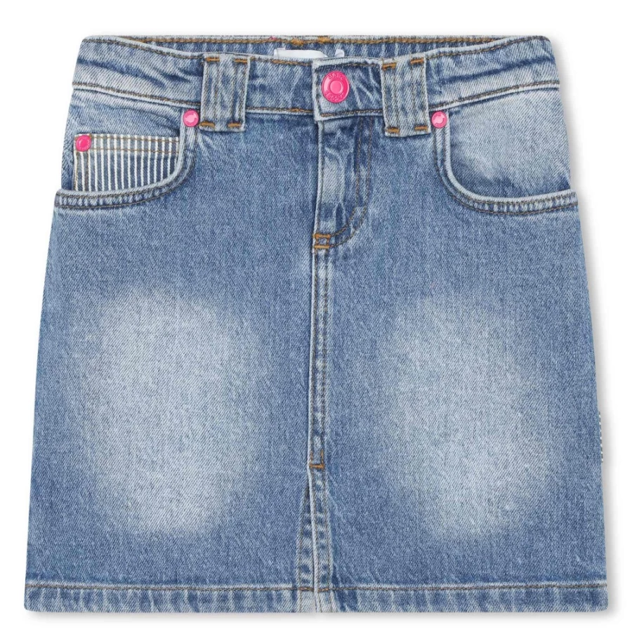 MARC JACOBS Denim Blue 6-Pocket Skirt for Girls
