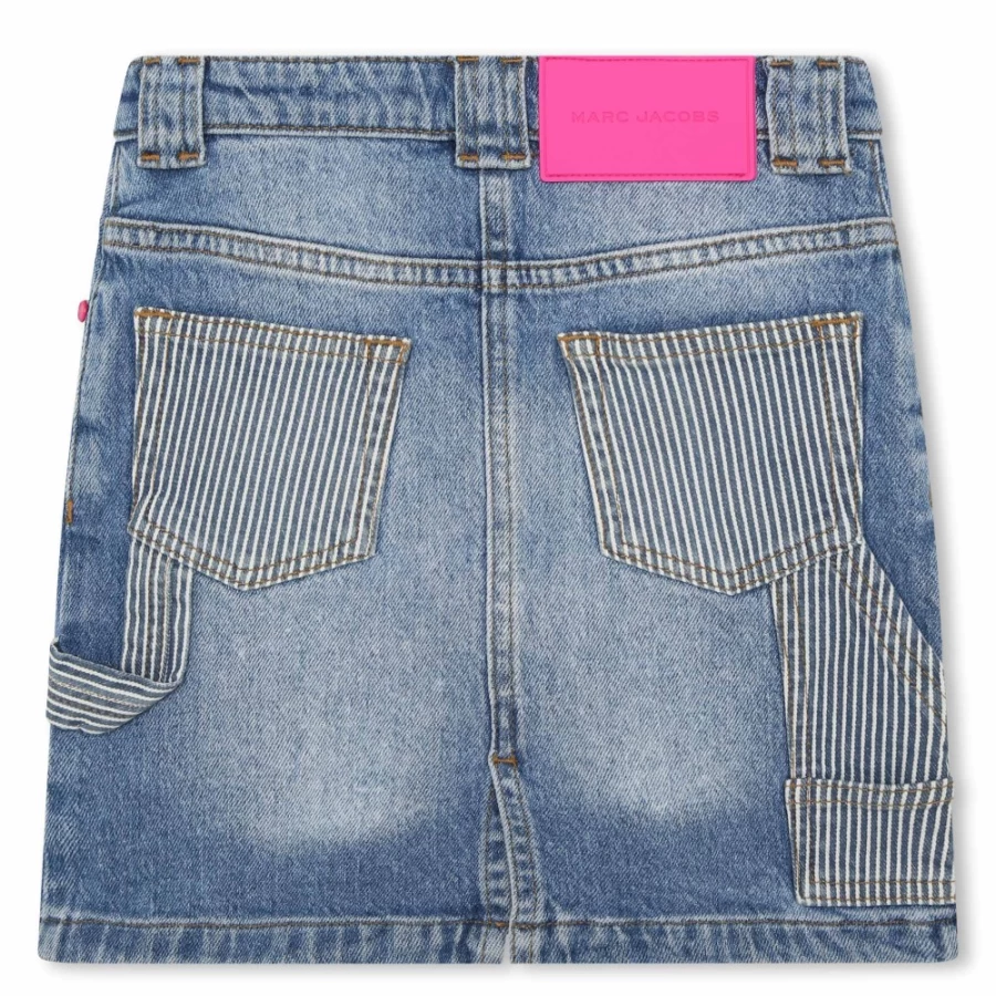 MARC JACOBS Denim Blue 6-Pocket Skirt for Girls