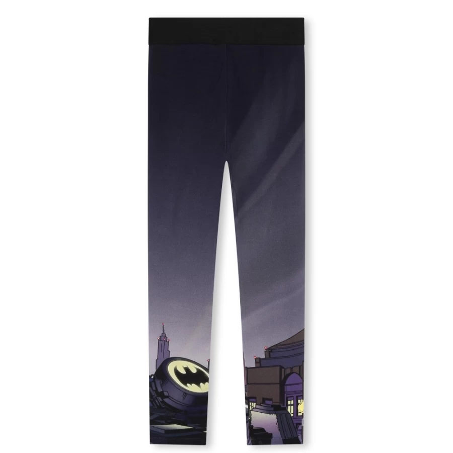 DKNY Girls' Black Printed Cotton Leggings for Comfort & Style