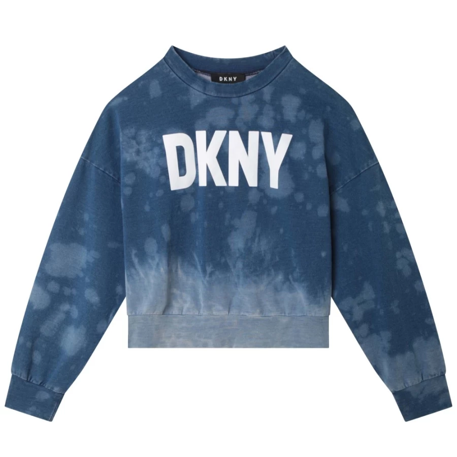 DKNY Girls' Unique Color Fleece Sweatshirt - Cozy & Stylish Pullover for Kids