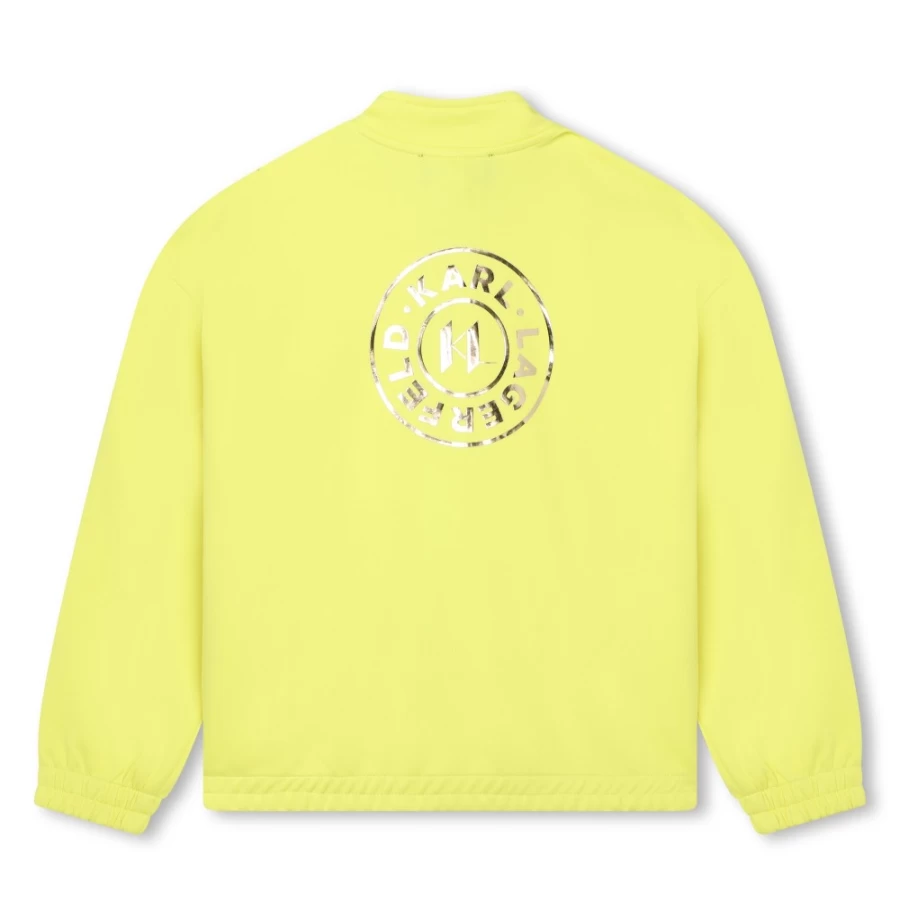 KARL LAGERFELD KIDS Girls Lemon Zip-Up Jogging Cardigan Sweater