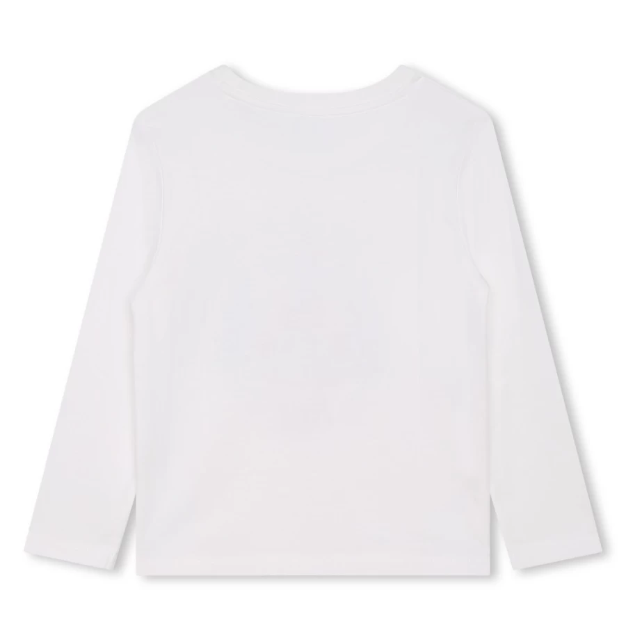 KENZO KIDS Girls Ivory Long-Sleeved T-Shirt for Kids