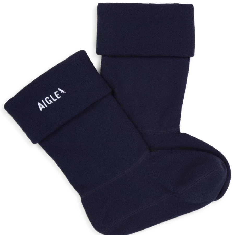 AIGLE Navy Slippers for Girls - Comfortable Unisex Indoor & Outdoor House Shoes