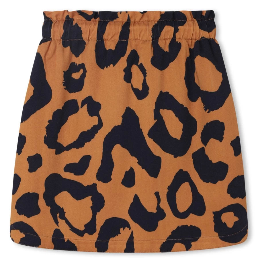 MARC JACOBS Girls Leopard-Print Skirt - Multicoloured Animal Pattern Mini Skirt for Kids