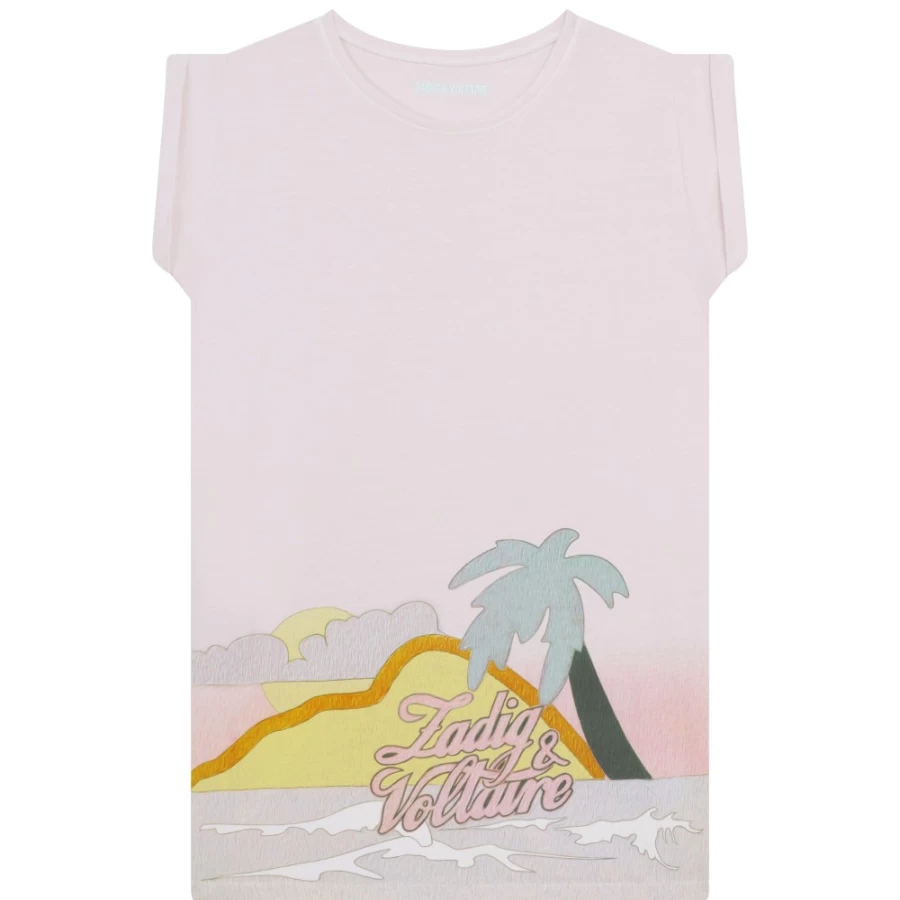 ZADIG & VOLTAIRE Lilac Straight-Cut Floral Print Dress for Girls