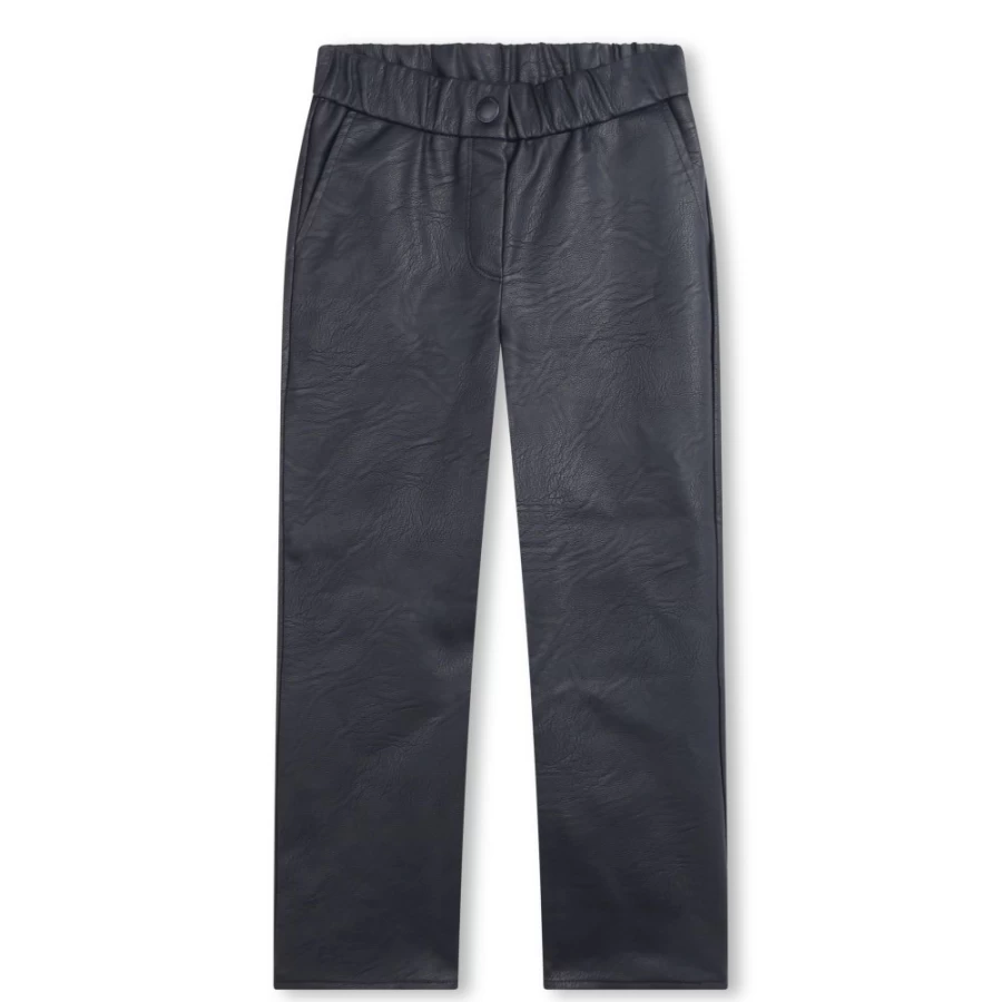 ZADIG & VOLTAIRE Navy Coated Trousers for Girls - Stylish Waterproof Pants