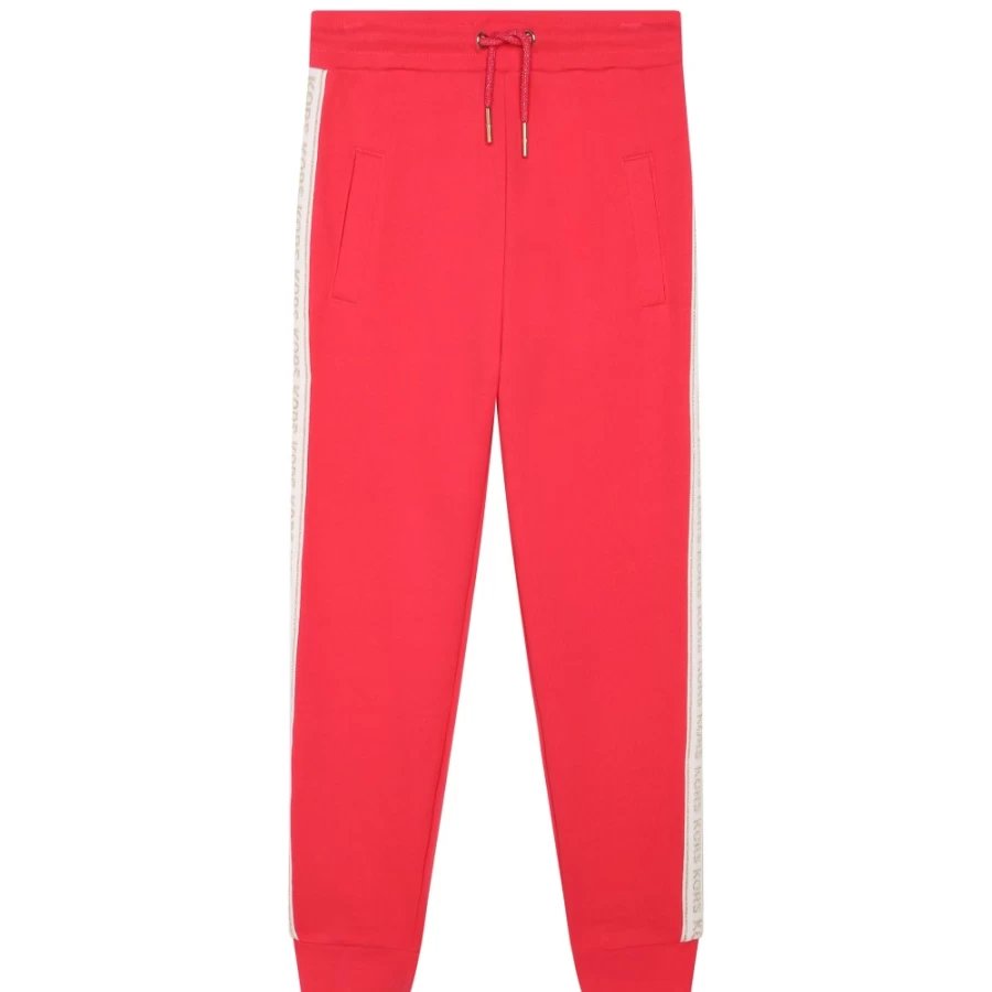 MICHAEL KORS Girls' Fuschia Fleece Jogging Pants for Comfort & Style