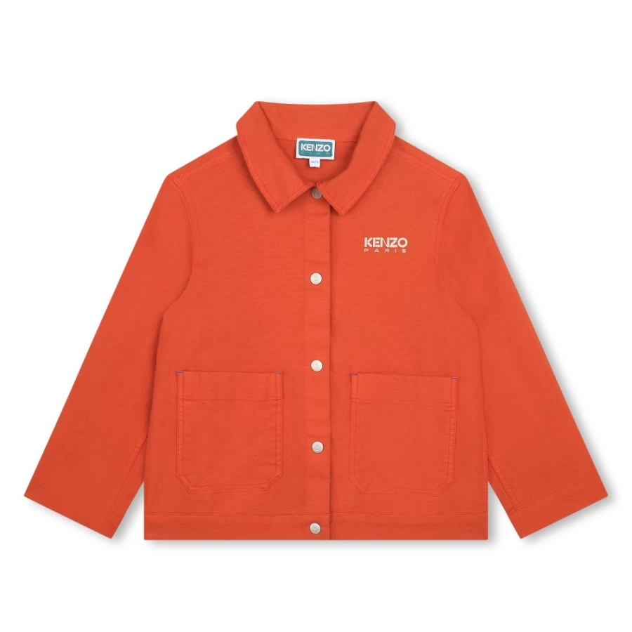 KENZO KIDS Girl's Ginger Cotton Canvas Jacket | Stylish & Comfortable Outerwear for Girls