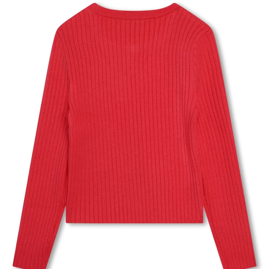 MICHAEL KORS Girls Fuschia Knitted Jumper - Soft Comfortable Sweater for Kids
