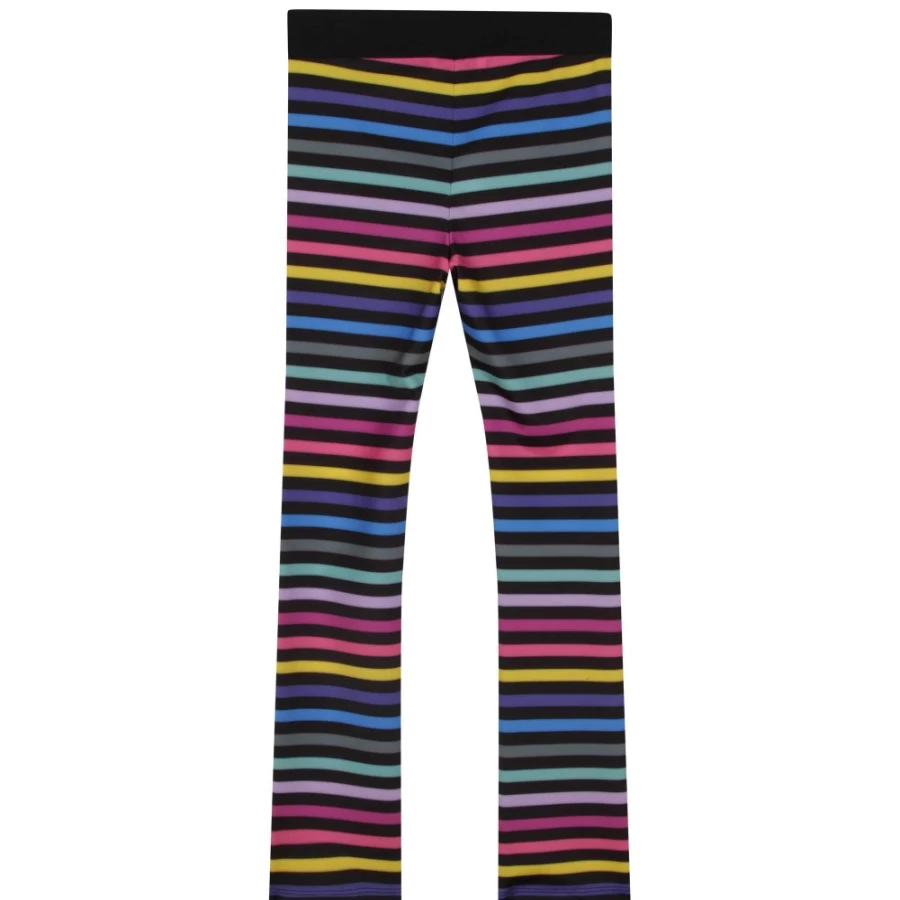 SONIA RYKIEL Girls' Multicoloured Striped Gym Leggings for Workout & Active Wear