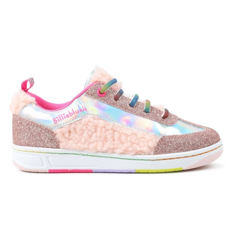 BILLIEBLUSH Girls' Multicoloured Low-Top Lace-Up Sneakers for Casual Wear