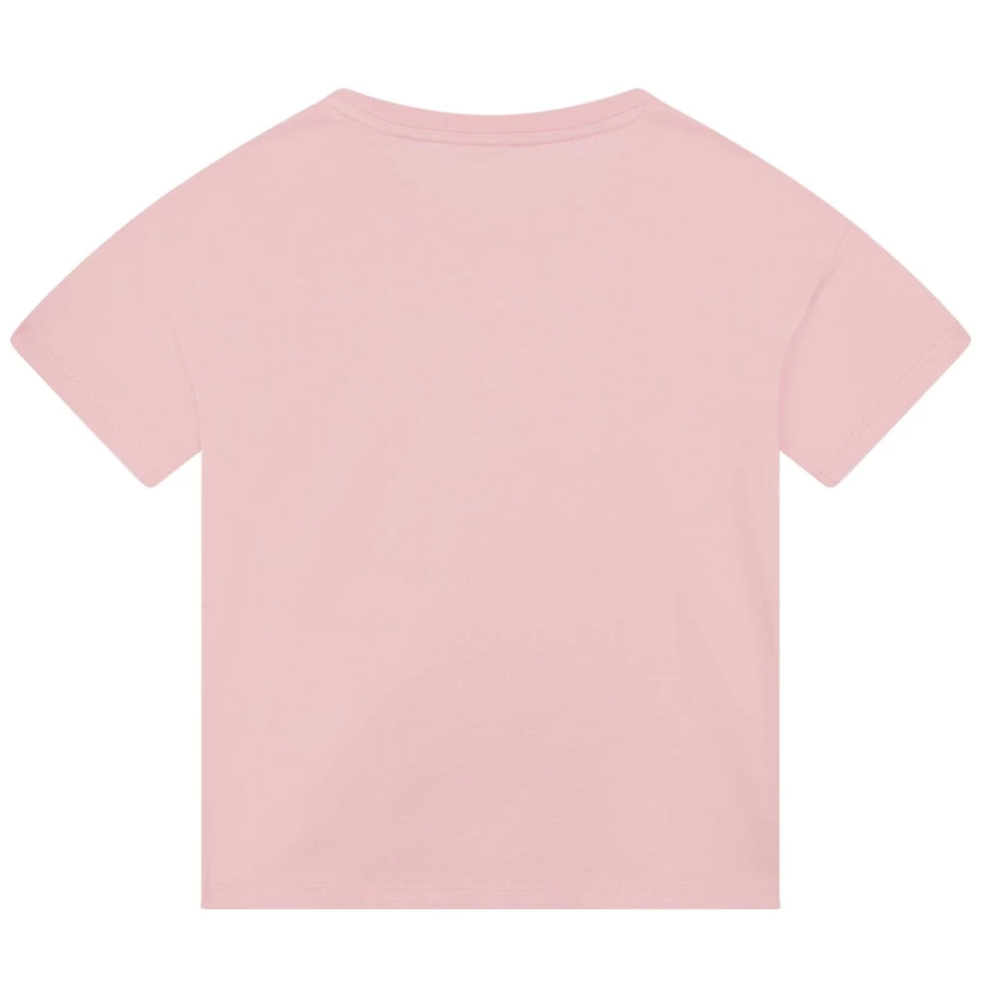 KENZO KIDS Girls Pink Short Sleeve T-Shirt | Casual Cotton Tee for Girls
