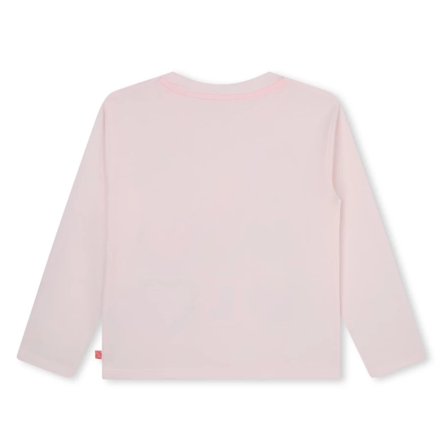BILLIEBLUSH Girls' Pink Pale Long-Sleeved T-Shirt - Soft Cotton Casual Top