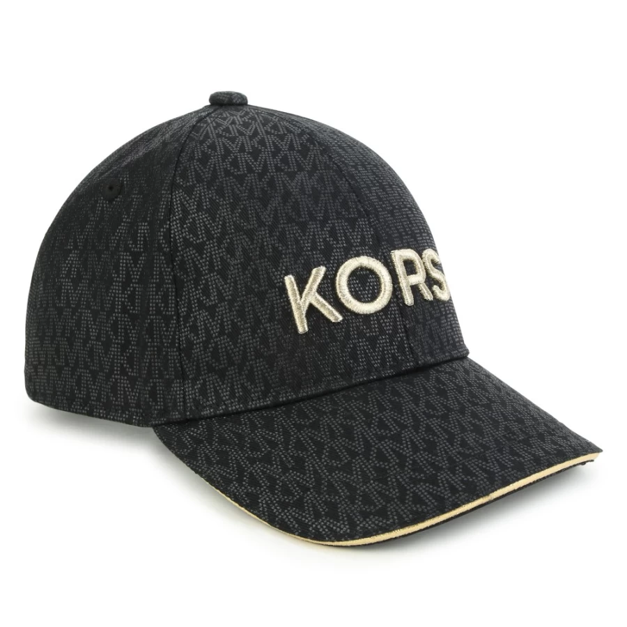 MICHAEL KORS Black Embroidered Cotton Cap for Girls - Stylish & Comfortable