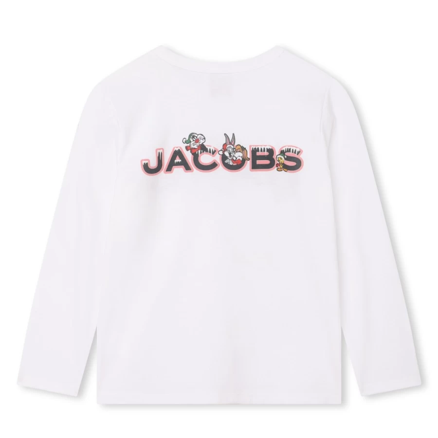 MARC JACOBS Girls' White Long-Sleeved T-Shirt for Comfort and Style