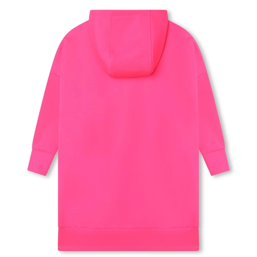 KARL LAGERFELD KIDS Girls Pink Hooded Sweatshirt Dress
